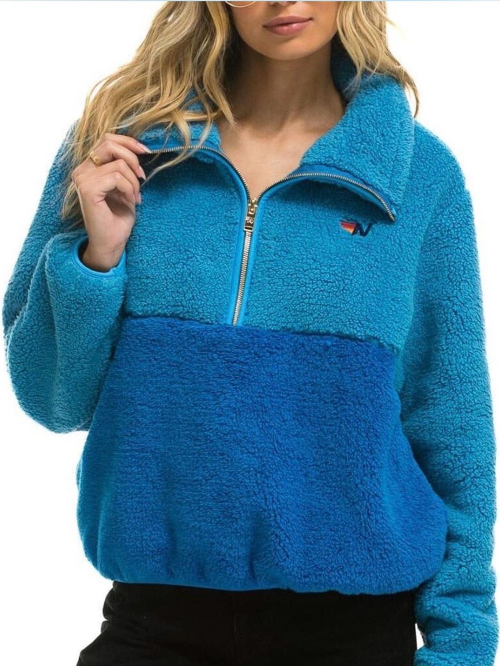Sherpa half zip pullover
